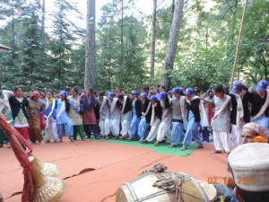 Traditional folk dance at Mahila Mela at GHNP, 2015