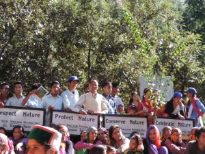 Locals watching traditional folk dance at Mahila Mela, GHNP