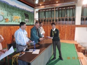 Prize distribution ceremony after children competition at wildlife week , 2015